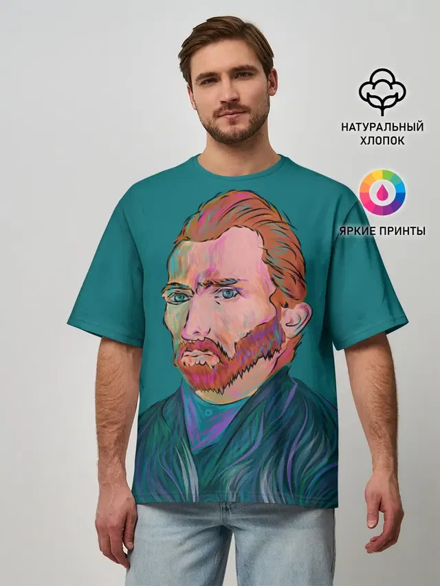 Мужская футболка оверсайз