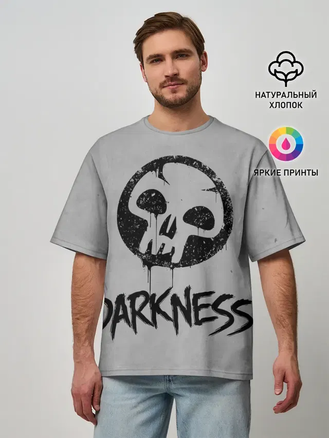 Мужская футболка оверсайз с принтом «Magic:The Gathering — Emblems Darkness»