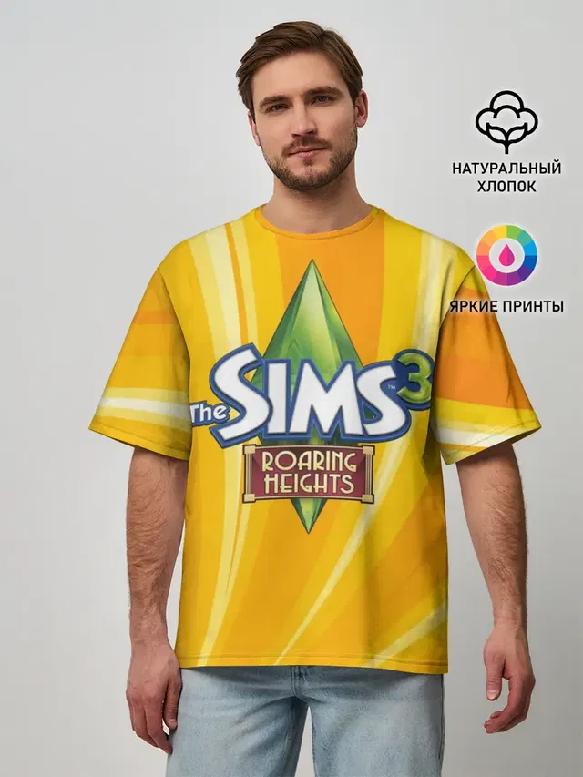Мужская футболка оверсайз с принтом «The Sims»