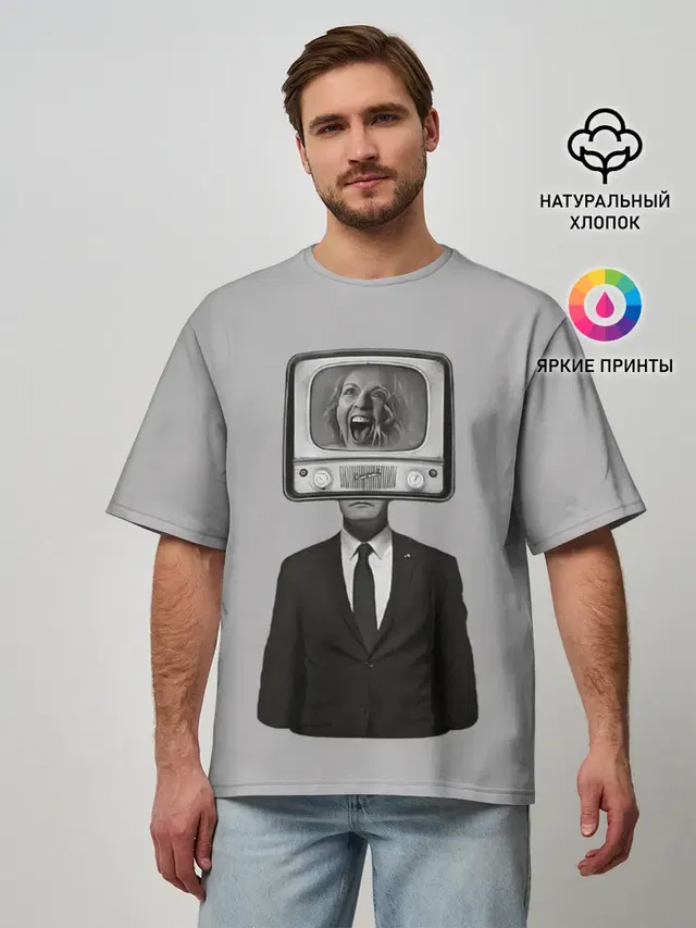 Мужская футболка оверсайз