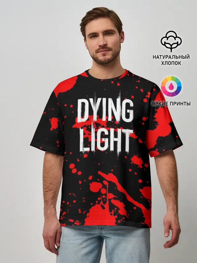 Мужская футболка оверсайз с принтом «Dying Light»