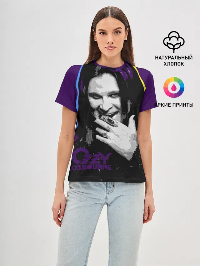 Женская базовая футболка с принтом «Ozzy Osbourne — Ozzy Osbourne, Оззи Осборн»