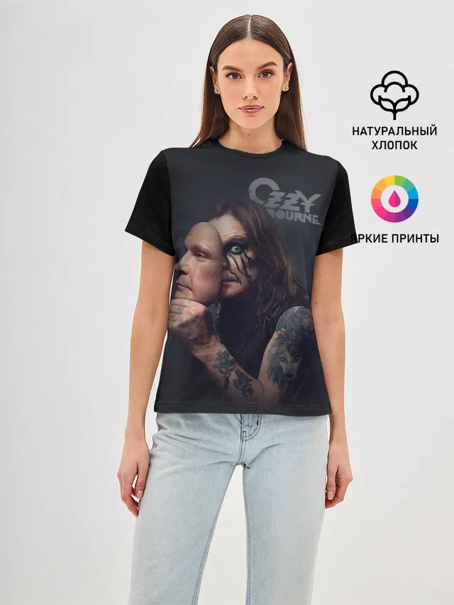 Женская базовая футболка с принтом «Ozzy Osbourne»