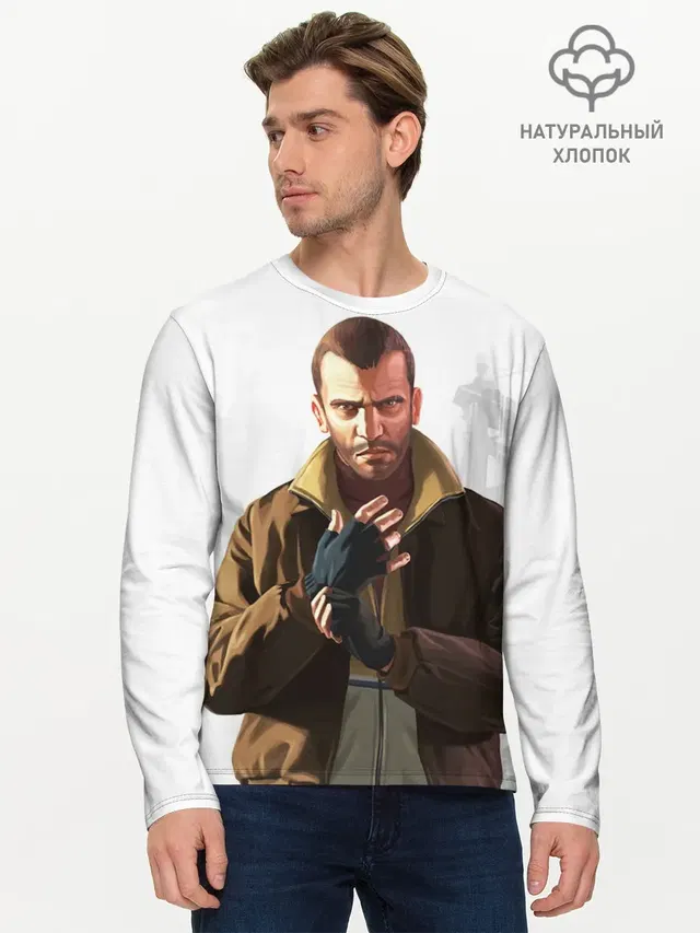 Мужской лонгслив базовый