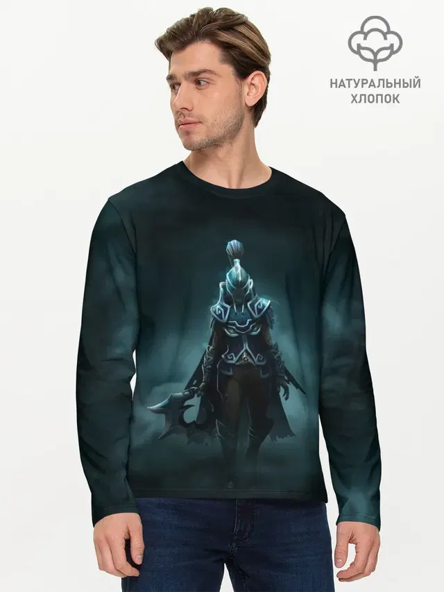 Мужской лонгслив базовый с принтом «Dota 2 Phantom Assasin»