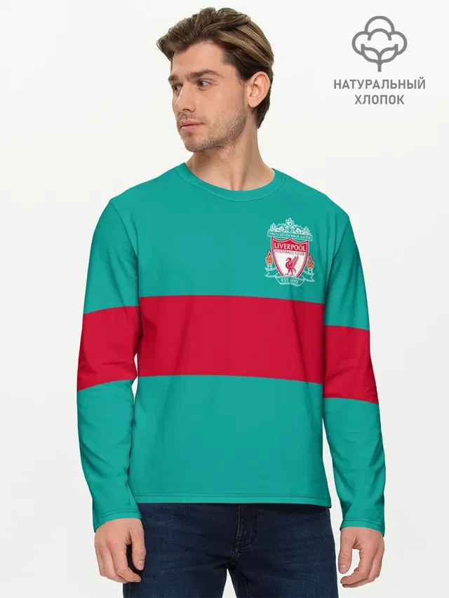 Мужской лонгслив базовый с принтом «FC Liverpool»