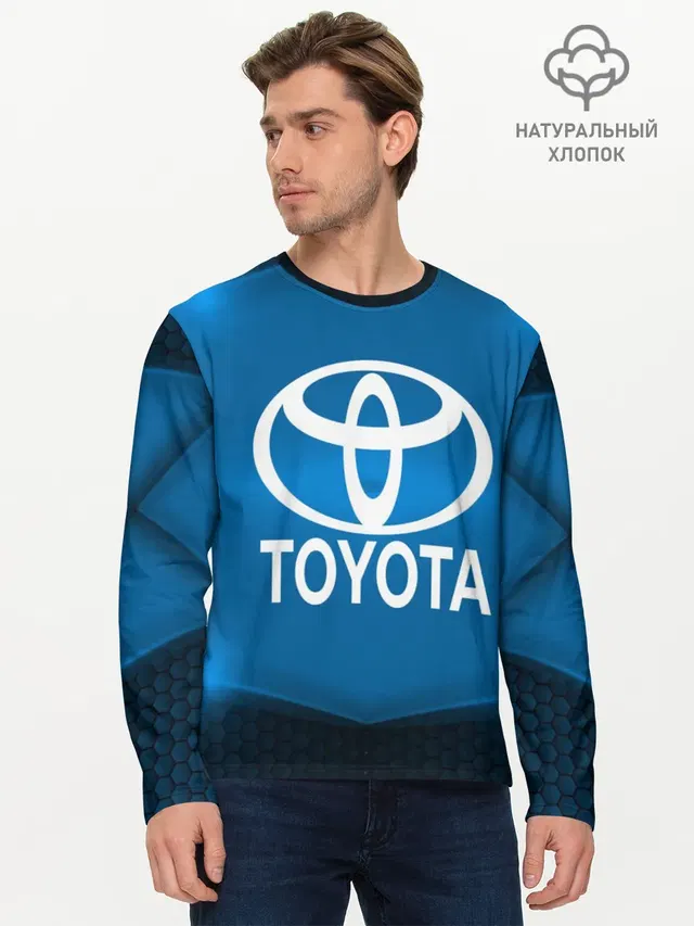 Мужской лонгслив базовый с принтом «Тойота — Toyota SPORT»