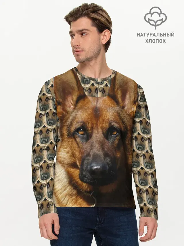 Мужской лонгслив базовый