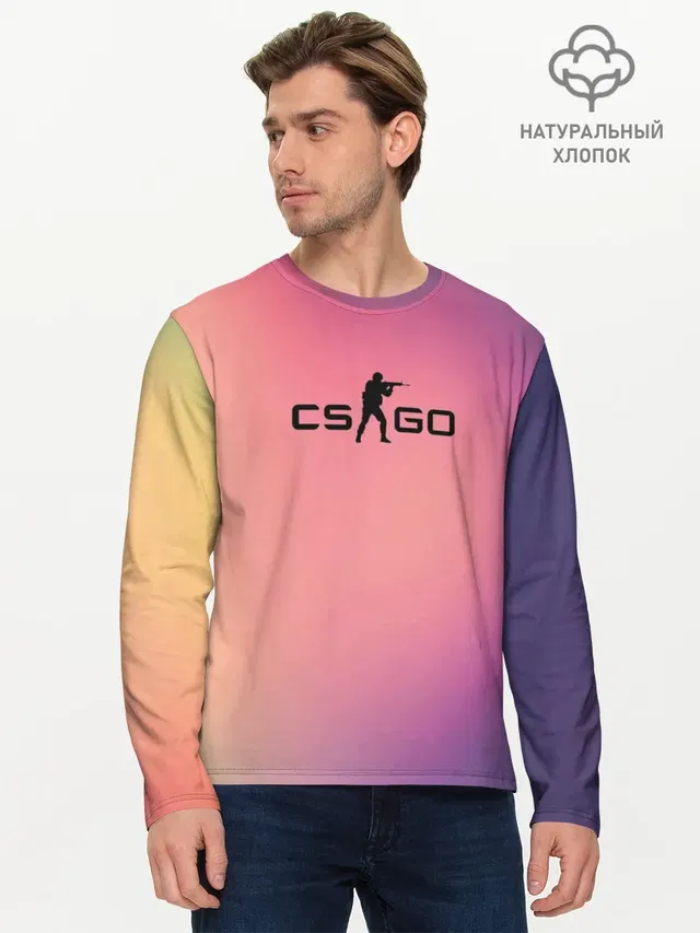 Мужской лонгслив базовый