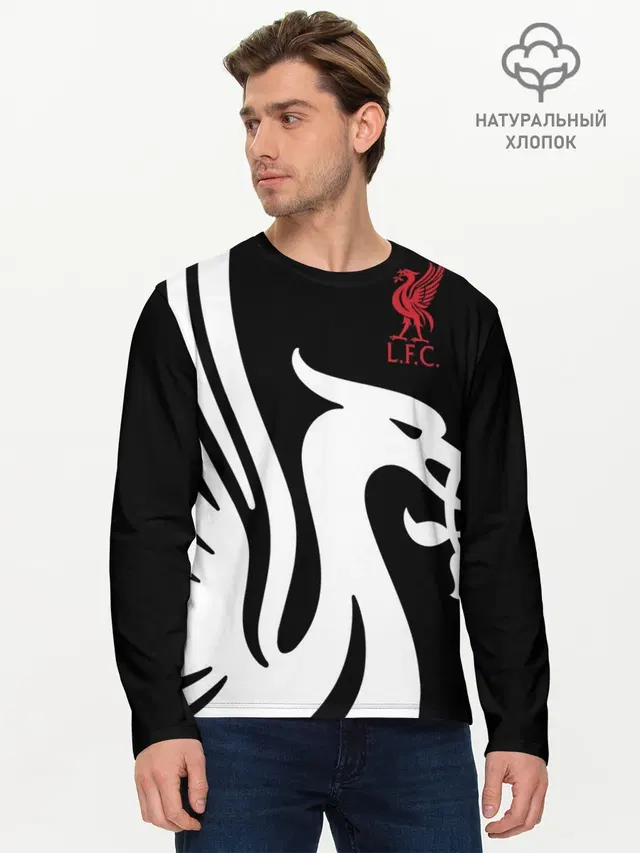 Мужской лонгслив базовый с принтом «Liverpool Exclusive»