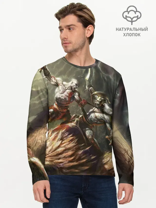 Мужской лонгслив базовый