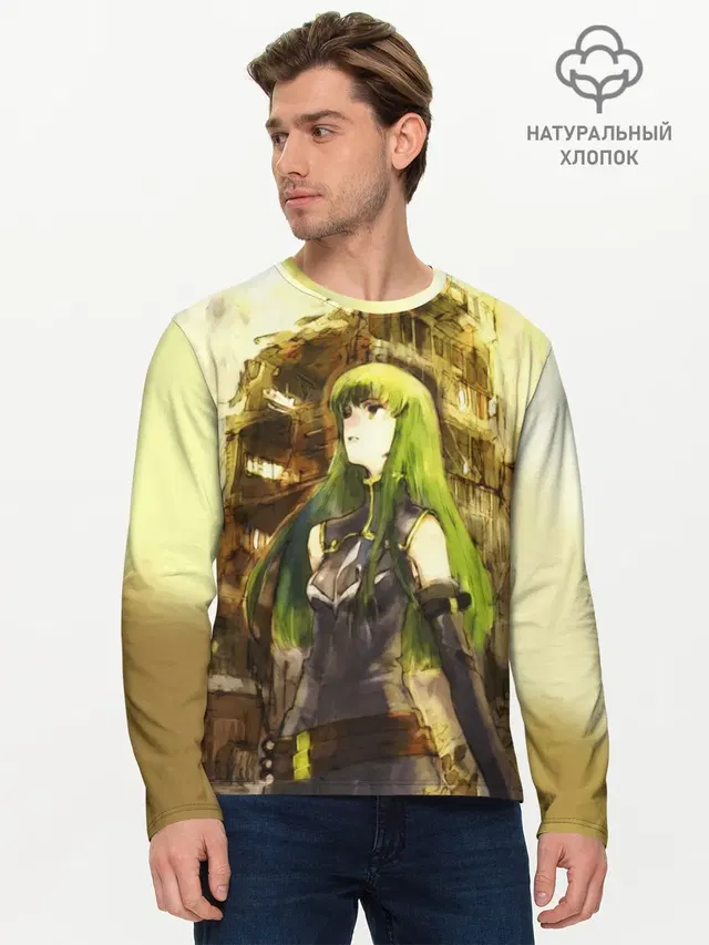 Мужской лонгслив базовый с принтом «Code Geass — Code Geass art»