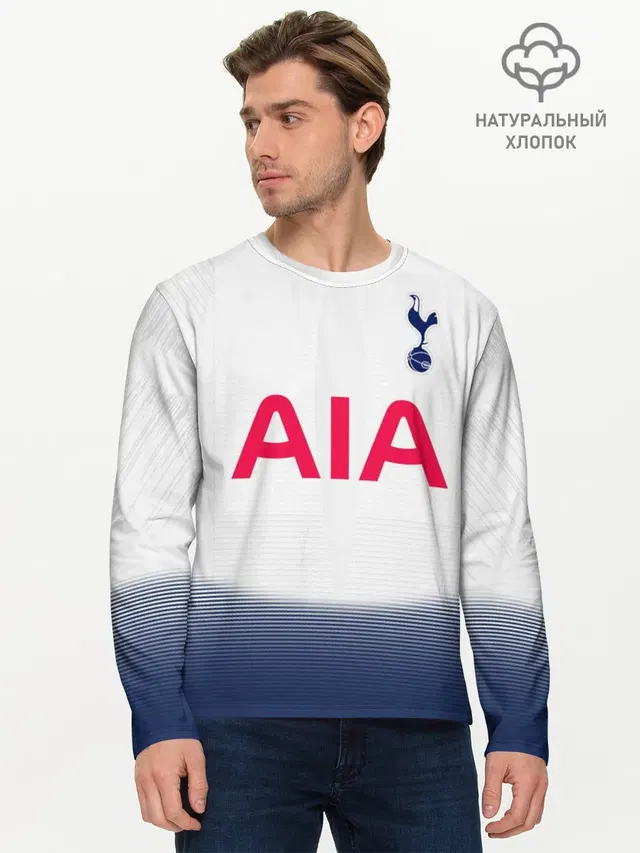 Мужской лонгслив базовый с принтом «Tottenham — Tottenham home 18-19»