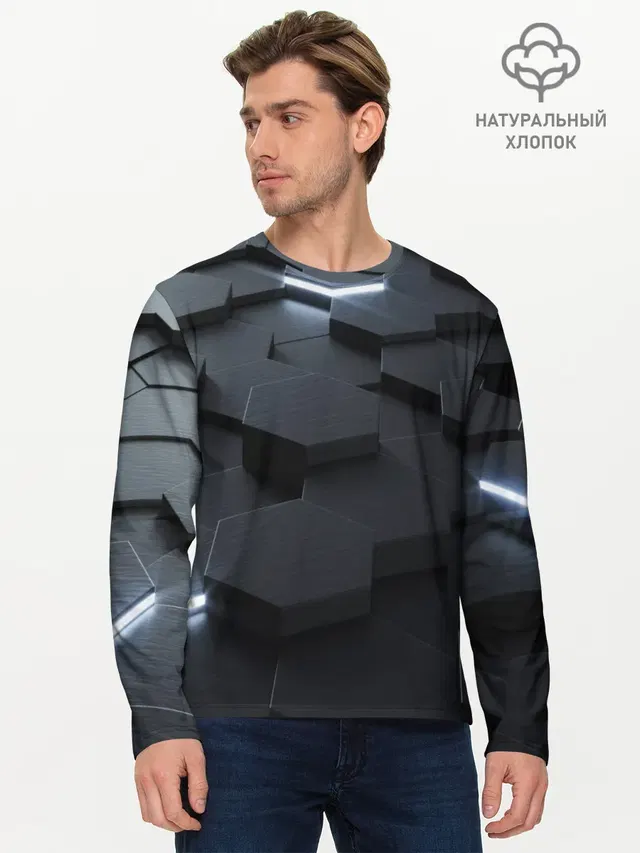 Мужской лонгслив базовый