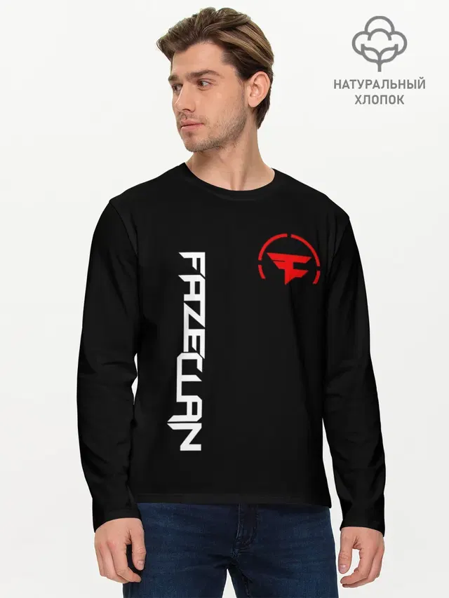 Мужской лонгслив базовый с принтом «Counter-Strike — FAZE CLAN»