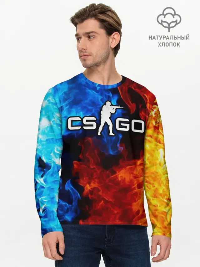 Мужской лонгслив базовый