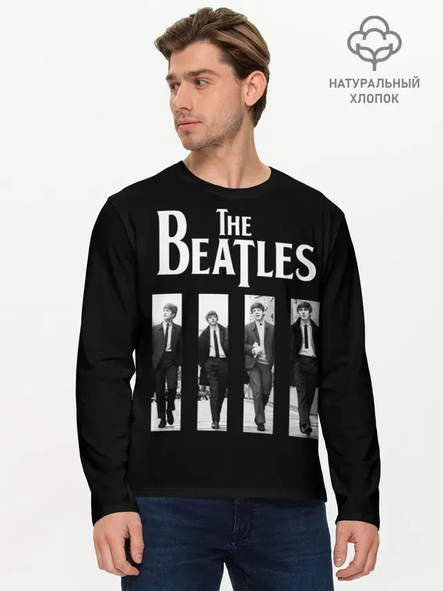 Мужской лонгслив базовый с принтом «John Lennon»
