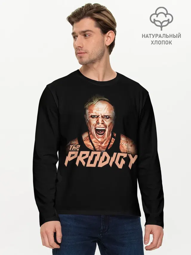 Мужской лонгслив базовый с принтом «The Prodigy band — The Prodigy»