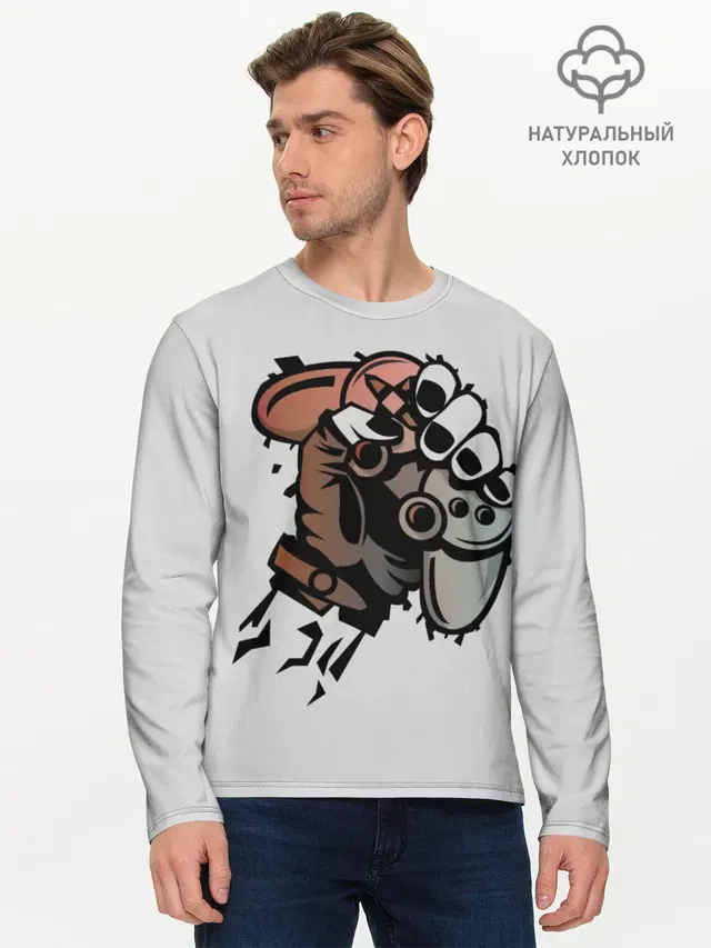 Мужской лонгслив базовый