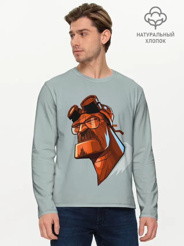 Мужской лонгслив базовый
