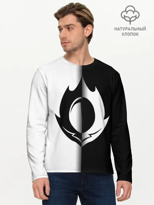 Мужской лонгслив базовый с принтом «Code Geass — GODE GEASS symbol»