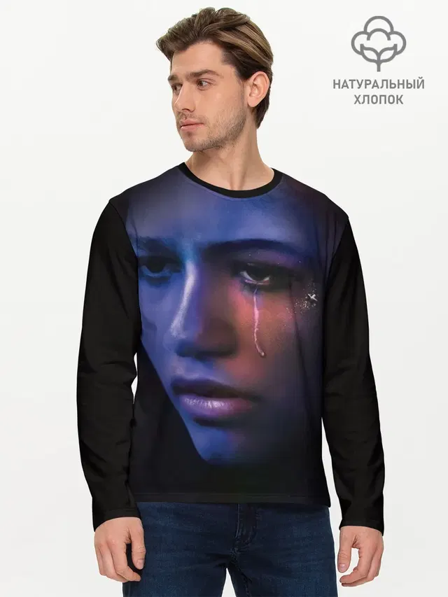 Мужской лонгслив базовый с принтом «Эйфория — сериал Euphoria»