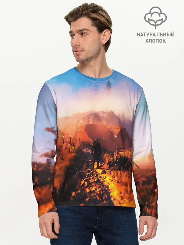 Мужской лонгслив базовый
