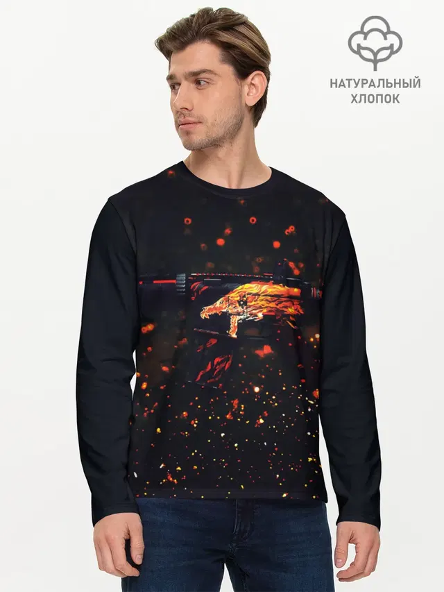 Мужской лонгслив базовый