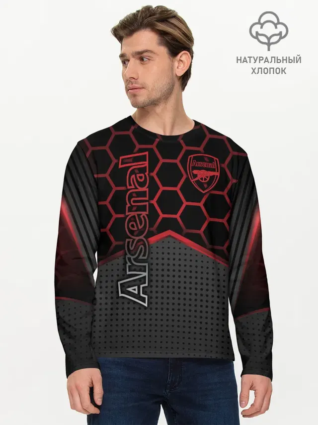 Мужской лонгслив базовый с принтом «Арсенал — Arsenal F.C.»