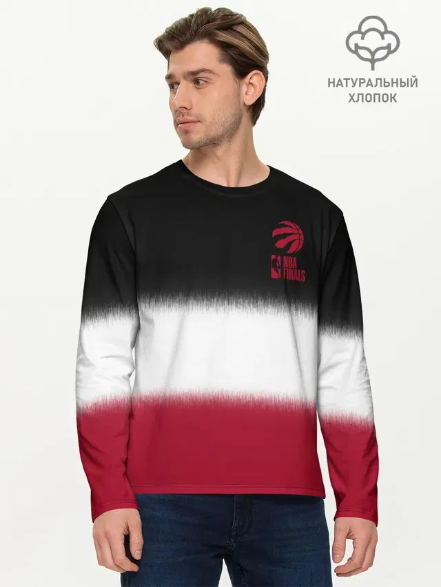 Мужской лонгслив базовый с принтом «НБА — 2019 Champions Raptors»