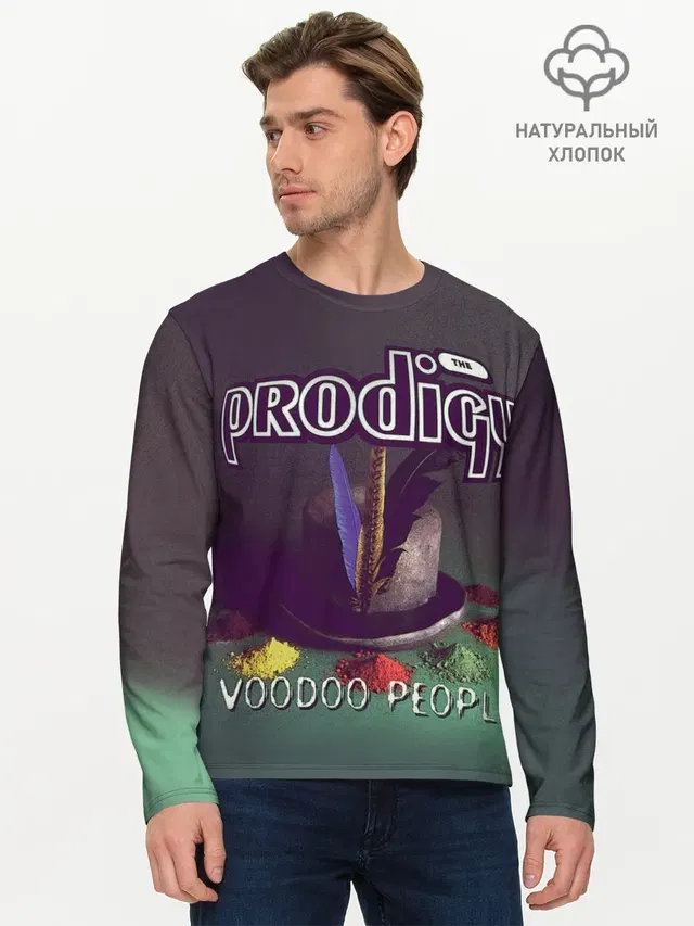 Мужской лонгслив базовый с принтом «Prodigy — The Prodigy»