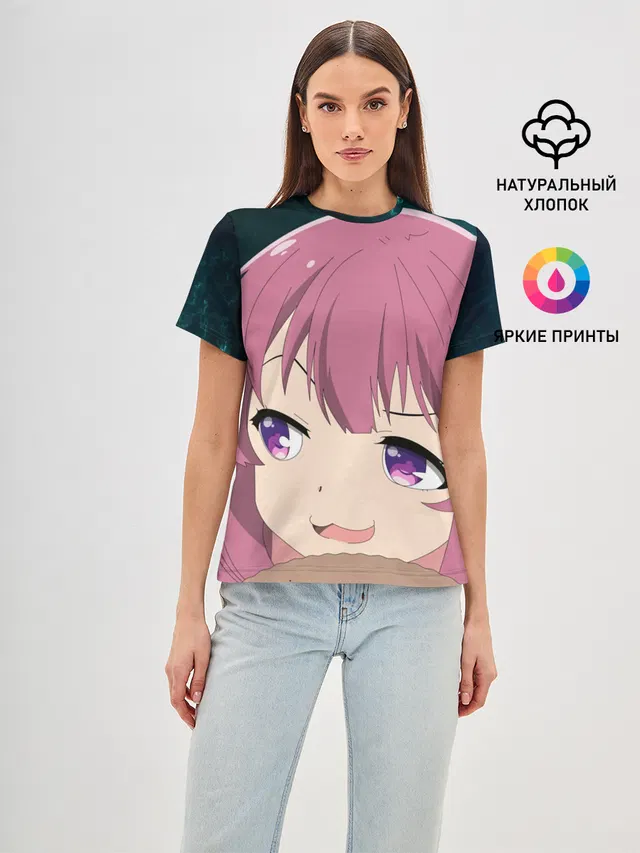 Женская базовая футболка с принтом «Karasuma Chitose Girlish number»