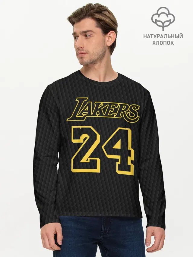 Мужской лонгслив базовый с принтом «Лейкерс — Kobe Bryant»