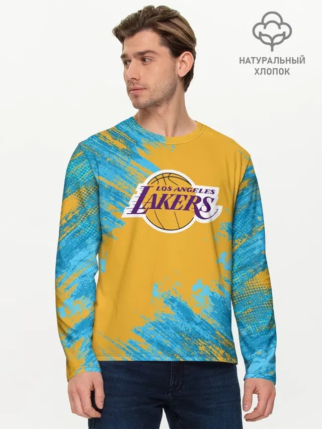 Мужской лонгслив базовый с принтом «Лейкерс — Kobe Bryant»