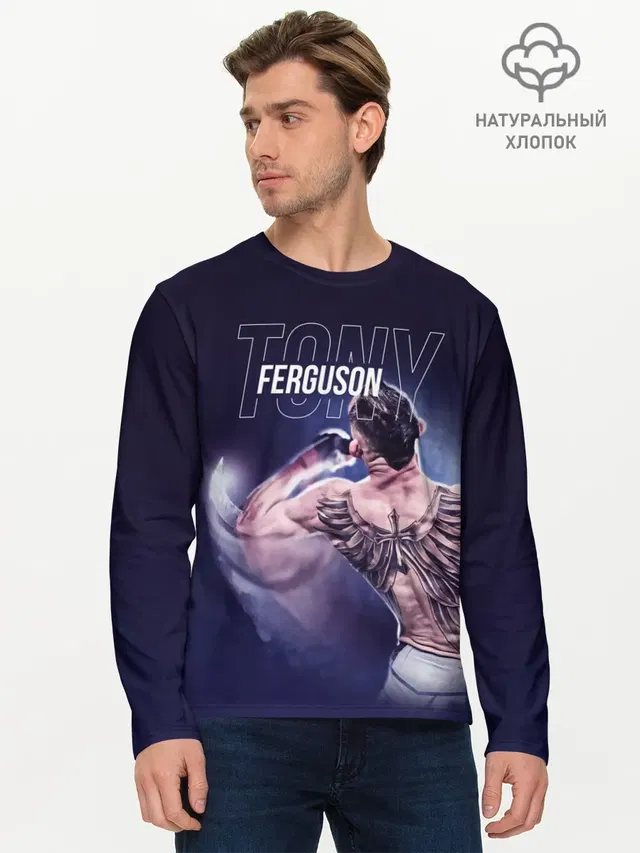 Мужской лонгслив базовый с принтом «MMA — Tony Ferguson»