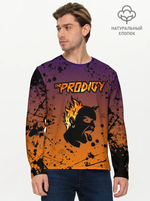 Мужской лонгслив базовый с принтом «Prodigy — THE PRODIGY — ПРОДИДЖИ»