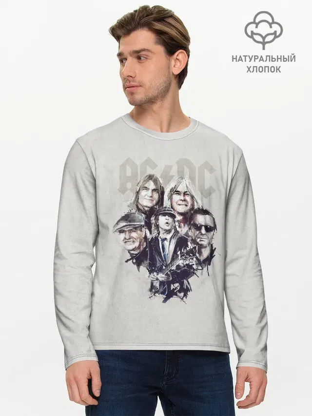Мужской лонгслив базовый