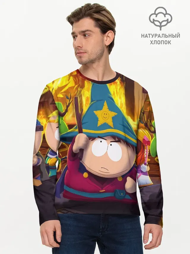Мужской лонгслив базовый с принтом «Разное — ЮЖНЫЙ ПАРК — SOUTH PARK»