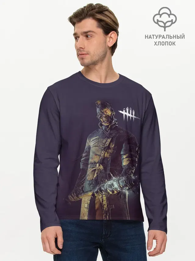 Мужской лонгслив базовый с принтом «Dead by Daylight»