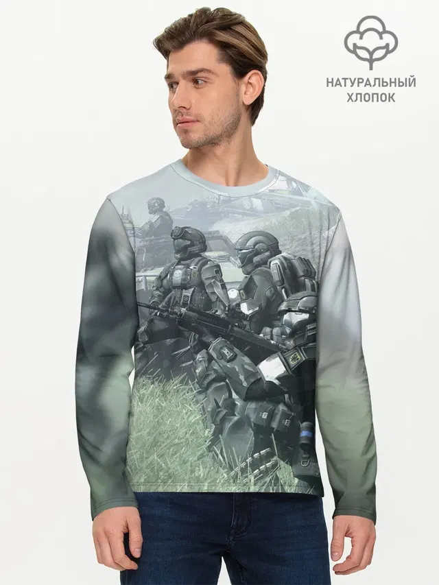 Мужской лонгслив базовый