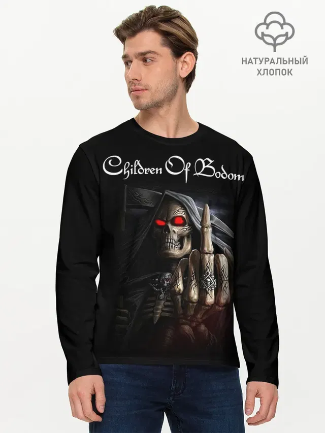 Мужской лонгслив базовый с принтом «Children of Bodom — Children of Bodom 9»