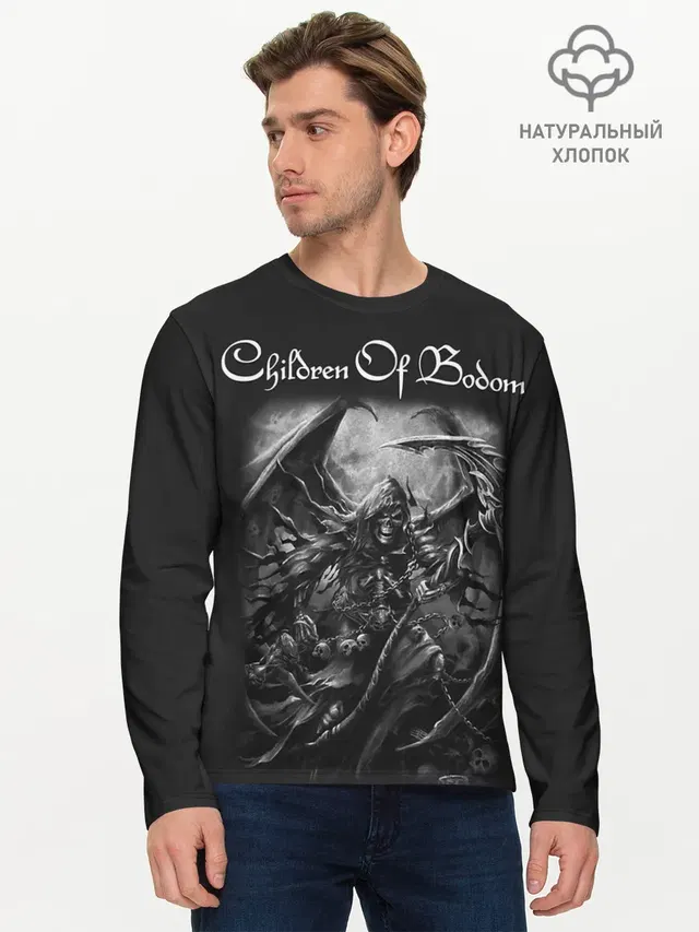 Мужской лонгслив базовый с принтом «Children of Bodom — Children of Bodom 16»