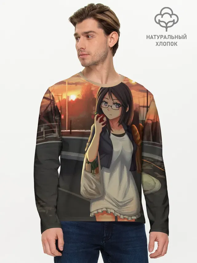 Мужской лонгслив базовый