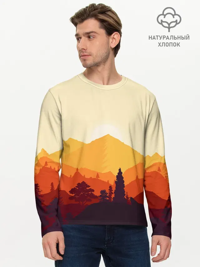 Мужской лонгслив базовый