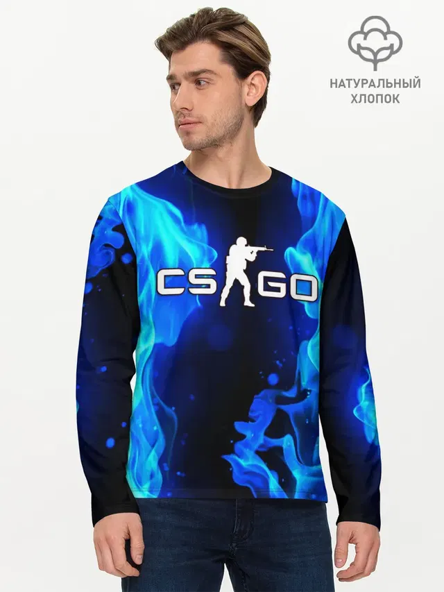 Мужской лонгслив базовый