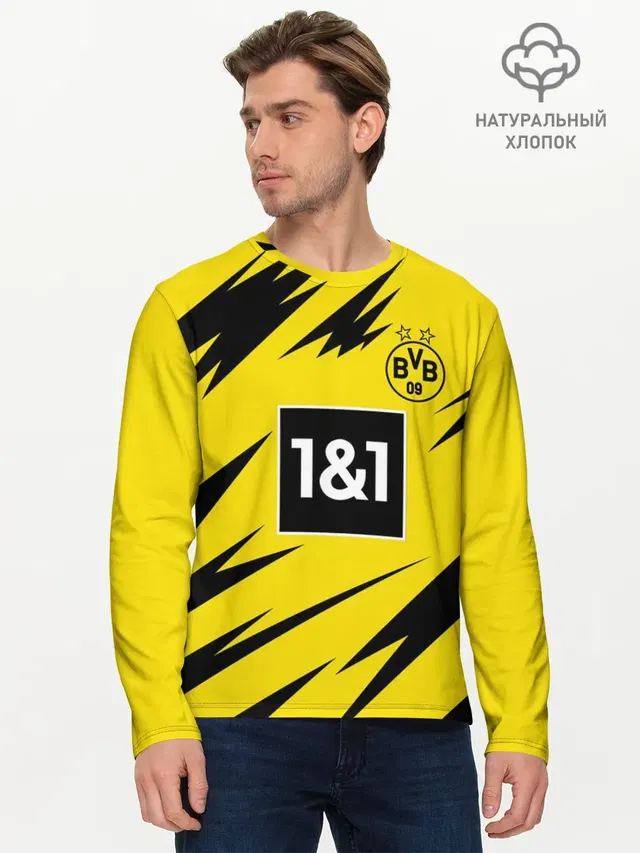 Мужской лонгслив базовый с принтом «Borussia — Reus Borussia Dortmund 20-21»
