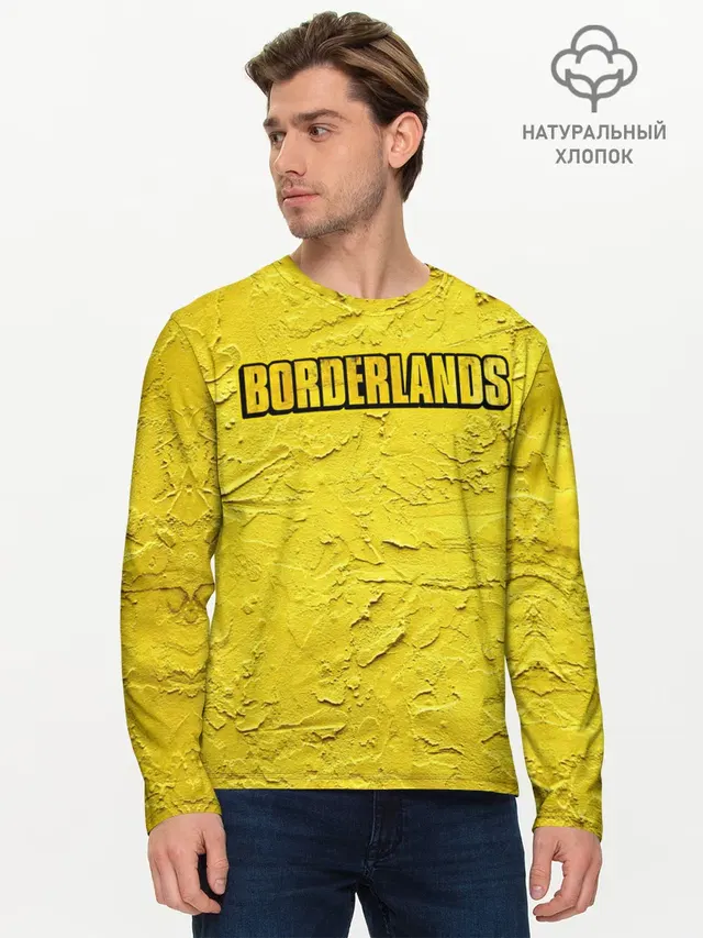 Мужской лонгслив базовый с принтом «Borderlands»