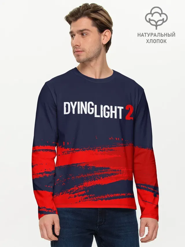 Мужской лонгслив базовый с принтом «Dying Light — DYING LIGHT 2 — ДАИНГ ЛАЙТ»