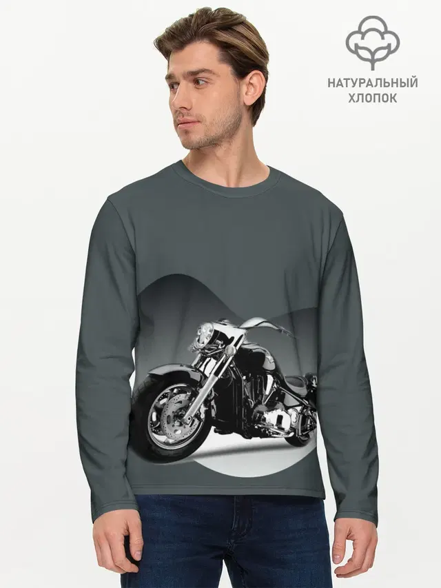Мужской лонгслив базовый