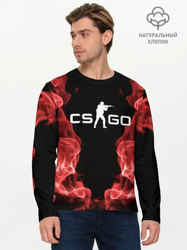 Мужской лонгслив базовый